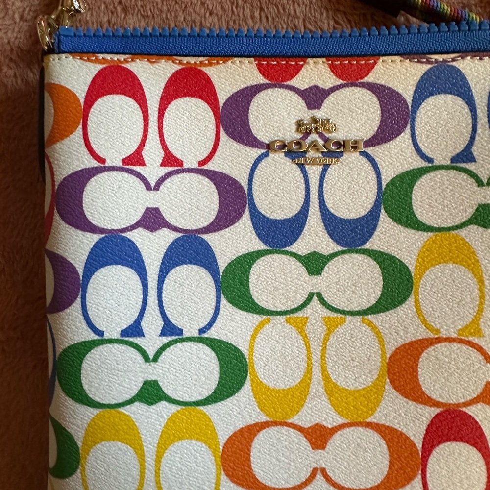 NWOT Coach🌈 Rainbow Signature Crossbody Bag - Multicolor - Picture 8 of 13